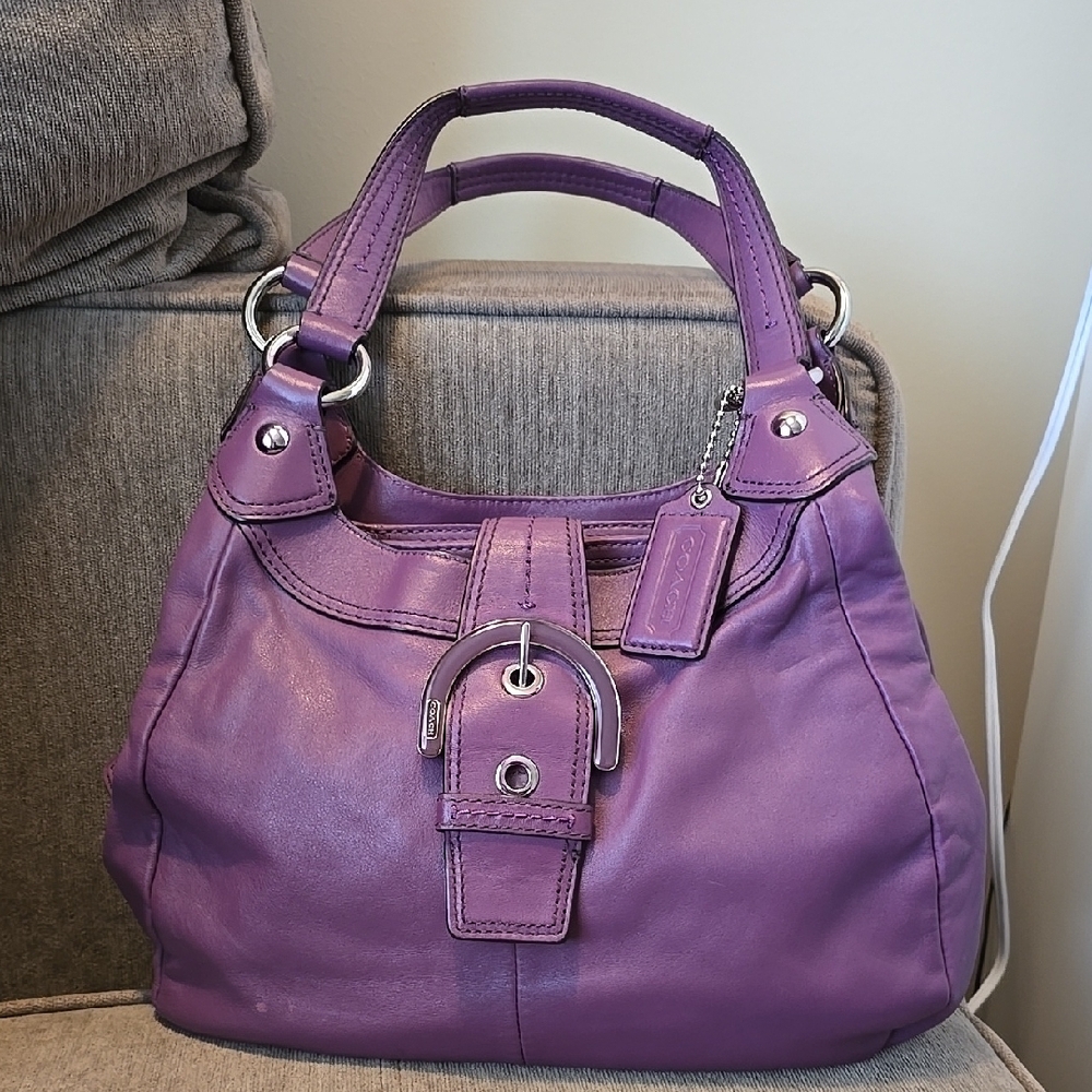 Purple Leather Women's Bag